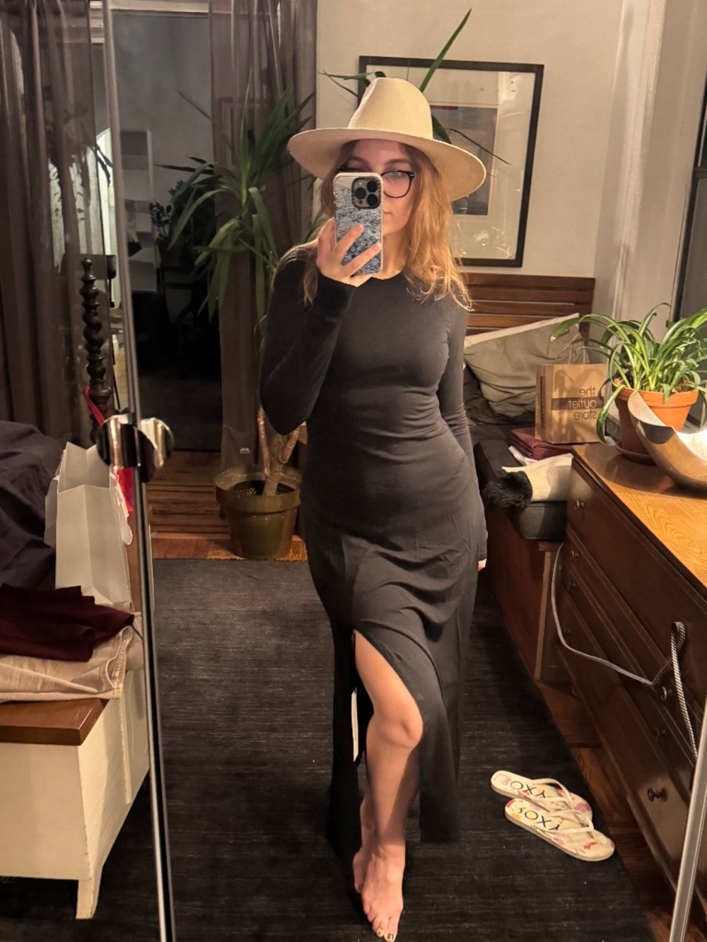 NWT Another Tomorrow black long sleeve dress